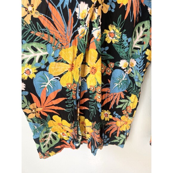 Angie Women’s Lightweight Wide Leg Floral Boho Pull On Large Slit Tropical - Picture 5 of 9